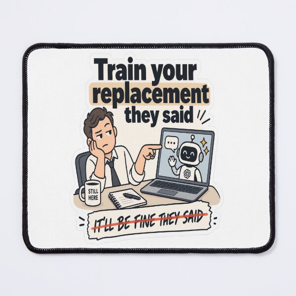 Item preview, Train Your Replacement AI Workplace Humor designed and sold by JMDG Studio.