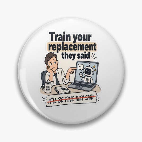 Item preview, Train Your Replacement AI Workplace Humor designed and sold by JMDG Studio.