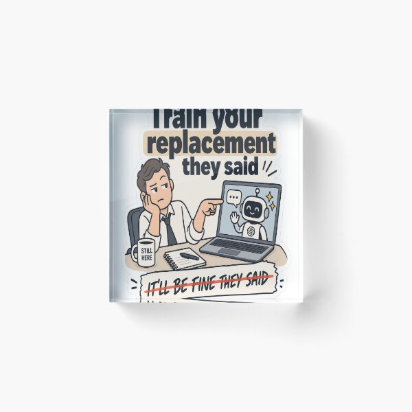 Item preview, Train Your Replacement AI Workplace Humor designed and sold by JMDG Studio.