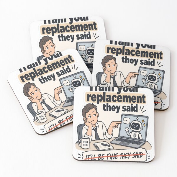 Item preview, Train Your Replacement AI Workplace Humor designed and sold by JMDG Studio.
