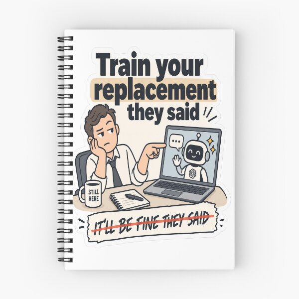 Item preview, Train Your Replacement AI Workplace Humor designed and sold by JMDG Studio.