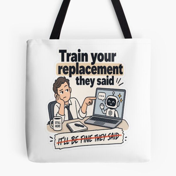 Item preview, Train Your Replacement AI Workplace Humor designed and sold by JMDG Studio.
