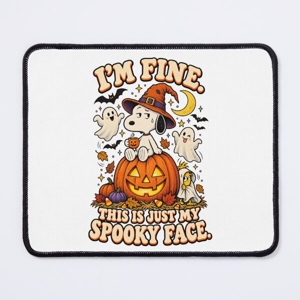 Item preview, Snoopy I'm Fine This Is Just My Spooky Face Halloween Pumpkin designed and sold by WearStory ⭐⭐⭐⭐⭐.