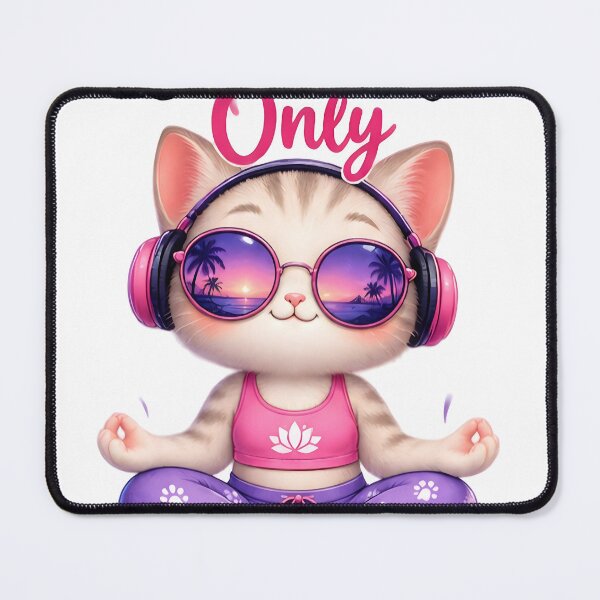 Item preview, Cat Good Vibes, Cute Yoga Cat” designed and sold by Bonasates.