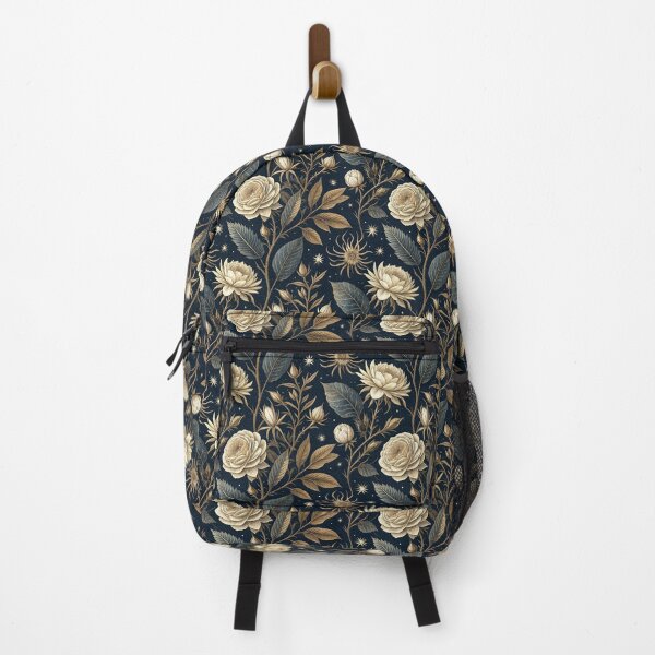 Item preview, Midnight Botanical Garden – Golden Vintage Roses & Celestial Stars designed and sold by Whimsical Wayfarer.