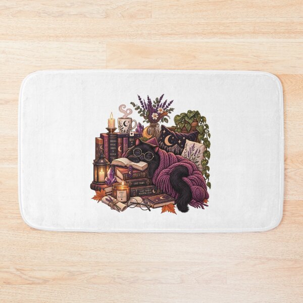 Item preview, Cozy Black Cat Reading Nook designed and sold by RetroPop23.