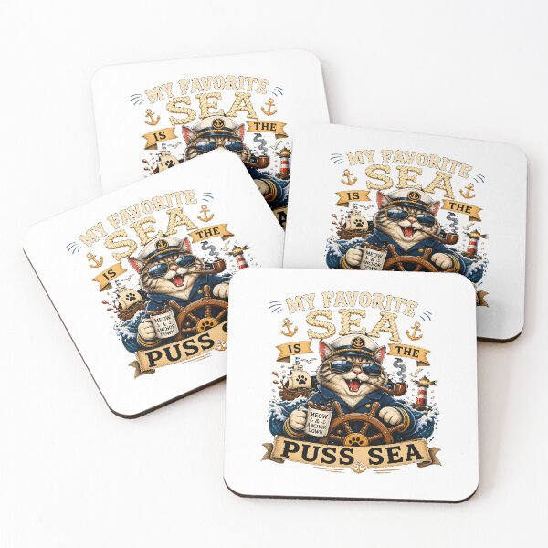 Item preview, My  Favorite Sea is The Puss-Sea designed and sold by TheEndDesign.