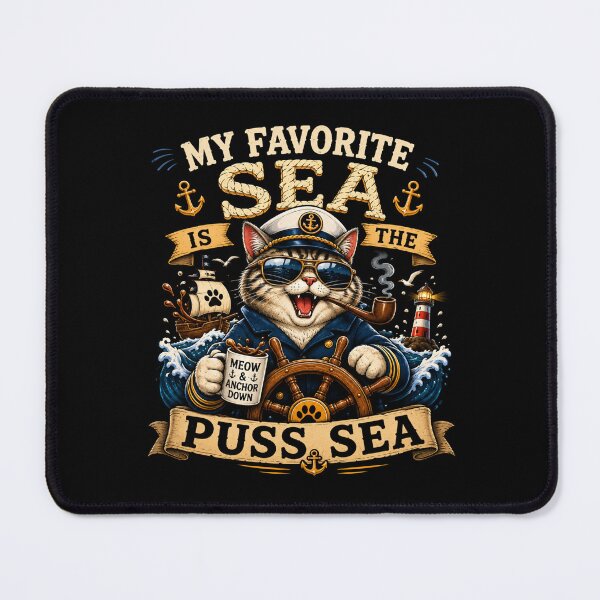 Item preview, My Favorite Sea is The Puss-Sea designed and sold by TheEndDesign.