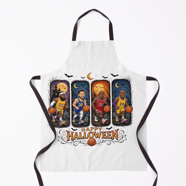 Item preview, NBA Legends LeBron Curry Jordan Kobe Happy Halloween Spooky Basketball designed and sold by WearStory ⭐⭐⭐⭐⭐.