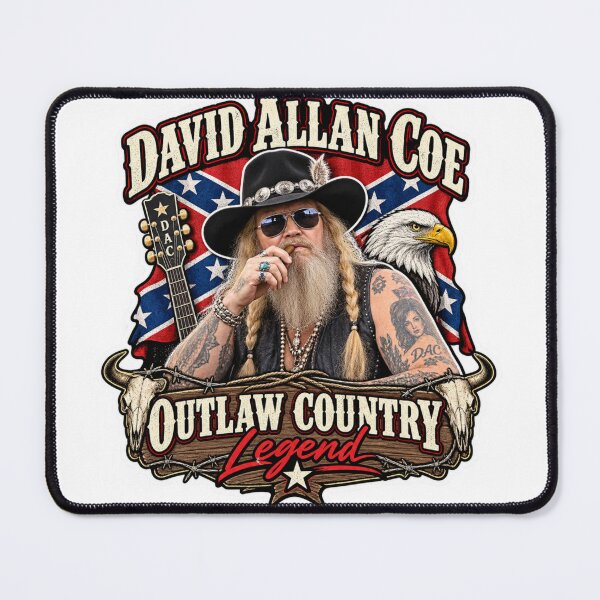 Item preview, David Allan Coe Country Music Legend Sticker designed and sold by singhworldcr.