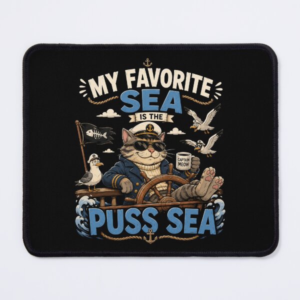 Item preview, My Favorite Sea is The Puss-Sea designed and sold by TheEndDesign.