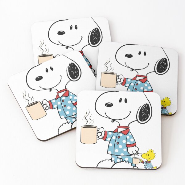 Item preview, Cute Cartoon Dog Coffee Pajama Morning Friends Artwork designed and sold by KathleenR67443.