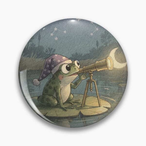 Item preview, Frog Astronomer of the Lily Pad designed and sold by PictorialWhimsy.