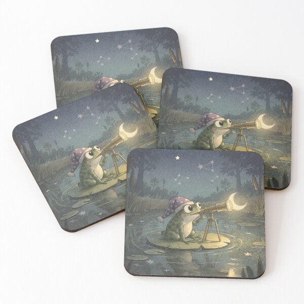 Item preview, Frog Astronomer of the Lily Pad designed and sold by PictorialWhimsy.