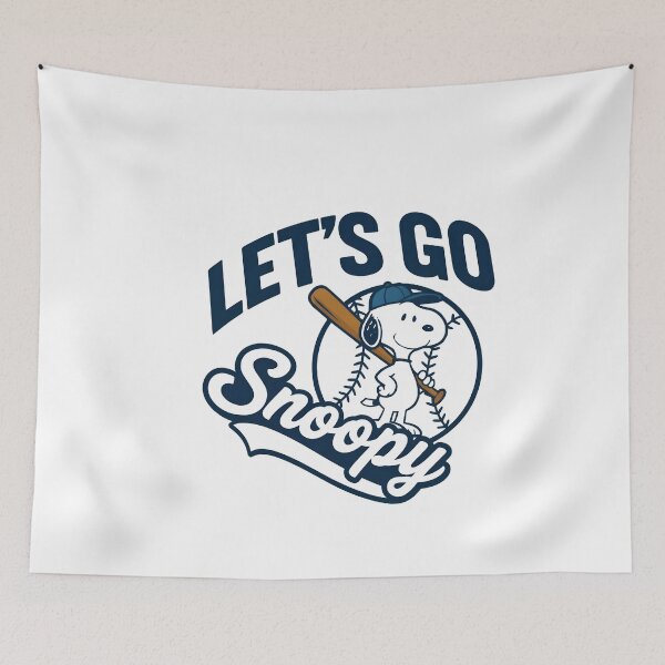 Item preview, Let's Go Baseball Snoopy Sports Support designed and sold by apamictryArt.