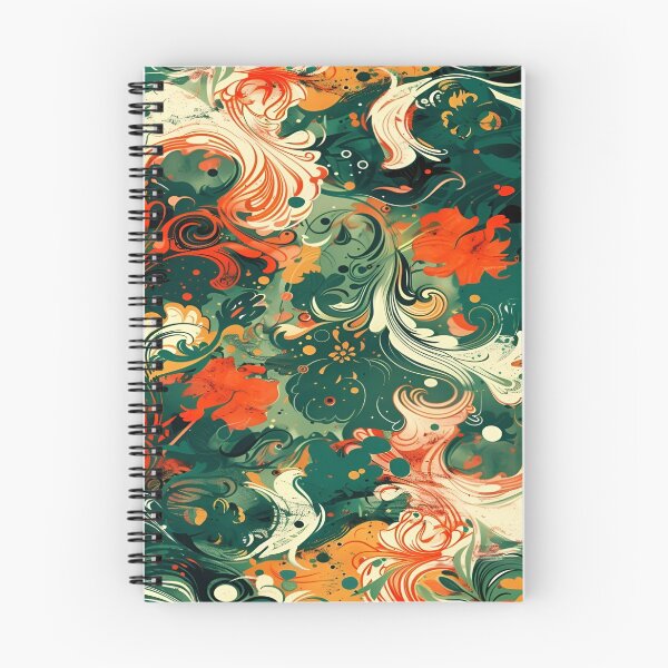 Item preview, Whirling Autumn Leaves A Lush Abstract Design Celebrating the Fluidity of Nature's Colors in a Vibrant Swirl of Greens, Oranges, and Creams designed and sold by Matt_Smith.