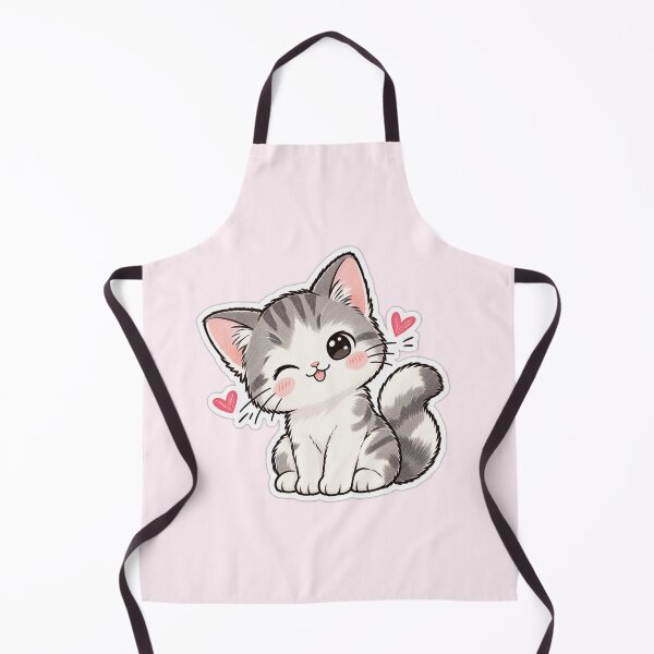 Item preview, Cute Kawaii Cat Sticker – Adorable Winking Kitten with Hearts designed and sold by Digital_products_0111.