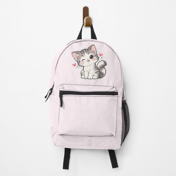 Item preview, Cute Kawaii Cat Sticker – Adorable Winking Kitten with Hearts designed and sold by Pransis_Diginer_26.