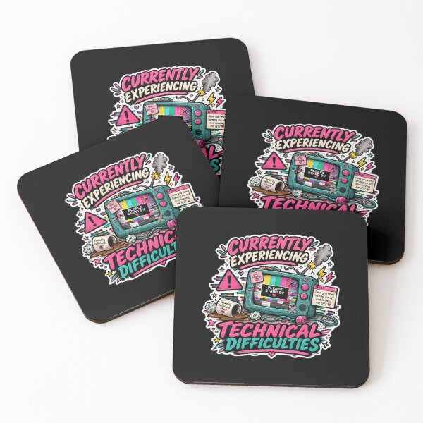 Item preview, Currently Experiencing Technical Difficulties – Retro Glitch Chaos designed and sold by Brave Little Mess Club.