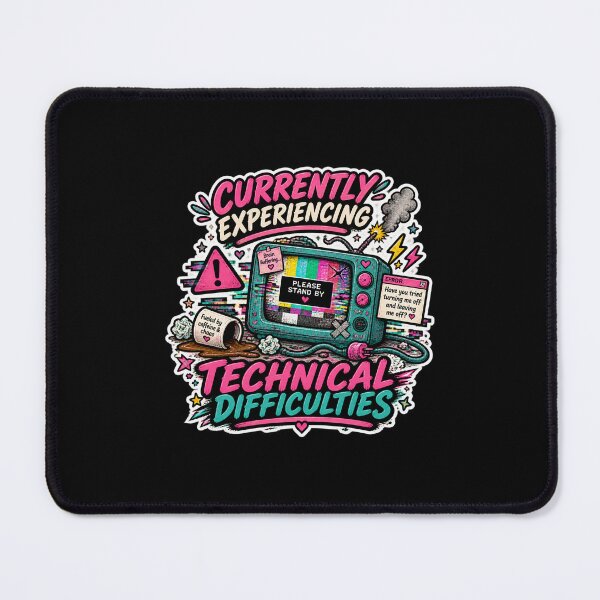 Item preview, Currently Experiencing Technical Difficulties – Retro Glitch Chaos designed and sold by Brave Little Mess Club.