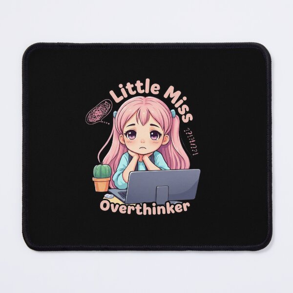 Item preview, Little Miss Overthinker Chibi Sticker - Cute Anime Girl Laptop Deskvibe Aesthetic Merch designed and sold by Seven Spark Studios.