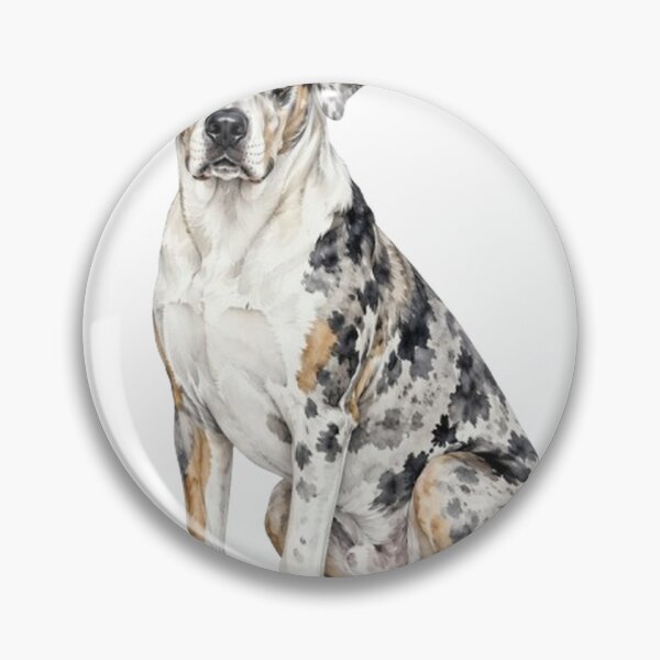 Item preview, Blue Merle Catahoula Leopard Dog Watercolor Art designed and sold by RebelPawz.