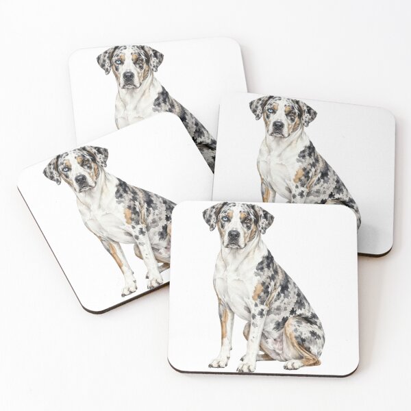 Item preview, Blue Merle Catahoula Leopard Dog Watercolor Art designed and sold by RebelPawz.