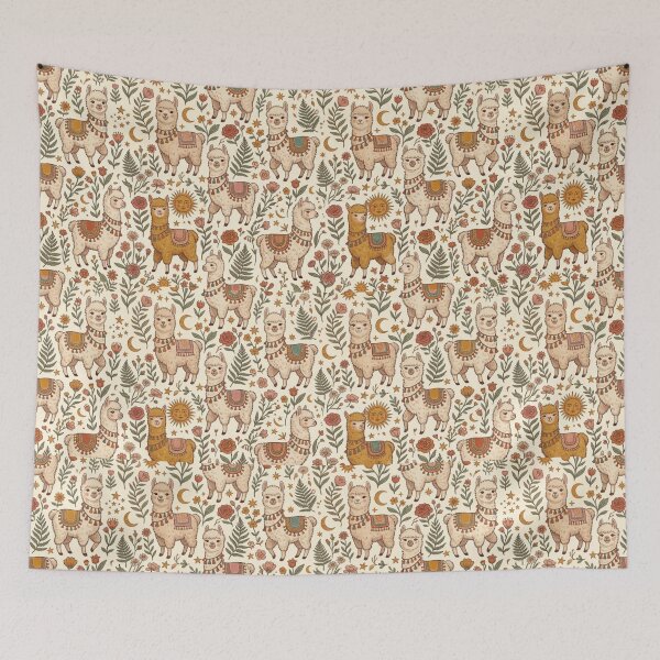 Item preview, Cute Llama Pattern | Alpaca Animal Art & Gifts designed and sold by Ink Matrix.