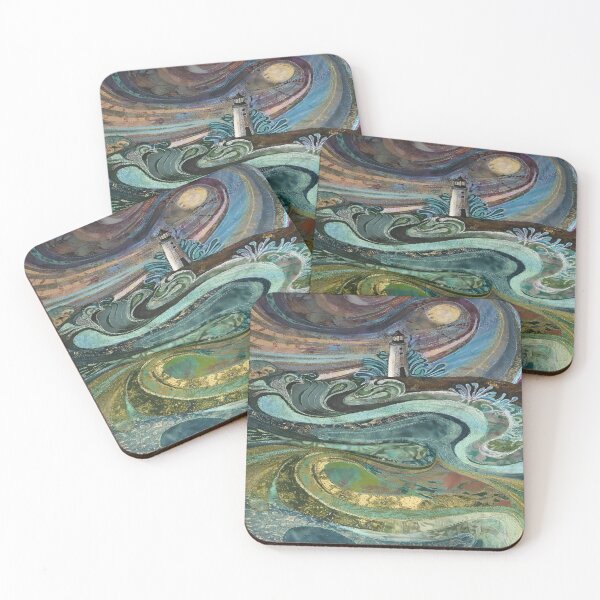 Item preview, A Surreal Lighthouse Amidst a Cosmic Sea of Colors and Textures Evoking Serenity and Wonder Ethereal Waves of Tranquility designed and sold by Matt_Smith.