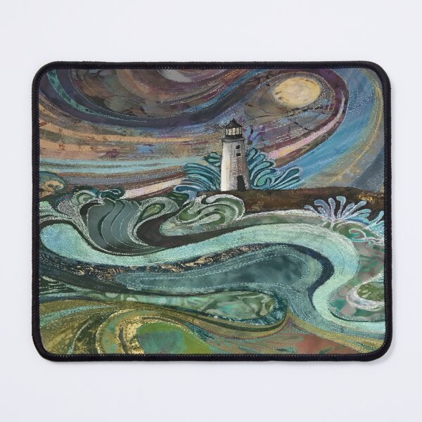 Item preview, A Surreal Lighthouse Amidst a Cosmic Sea of Colors and Textures Evoking Serenity and Wonder Ethereal Waves of Tranquility designed and sold by Matt_Smith.