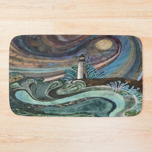 Item preview, A Surreal Lighthouse Amidst a Cosmic Sea of Colors and Textures Evoking Serenity and Wonder Ethereal Waves of Tranquility designed and sold by Matt_Smith.