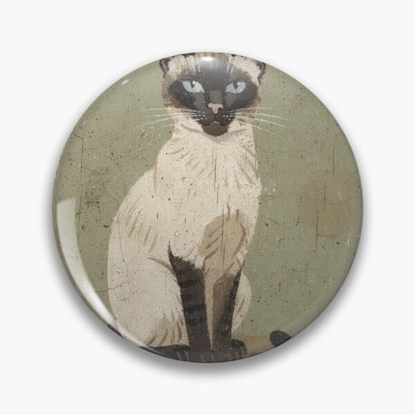 Item preview, Dignified Siamese Folk Portrait designed and sold by PictorialWhimsy.