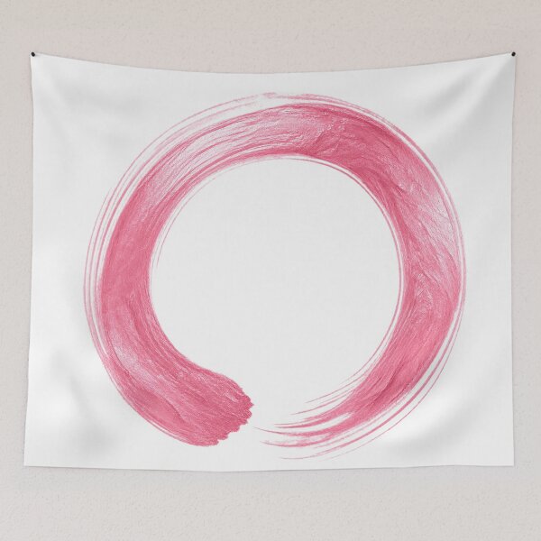 Item preview, Blush Pink Enso Circle Minimalist Zen Brush Stroke Art designed and sold by TheSlowShore.