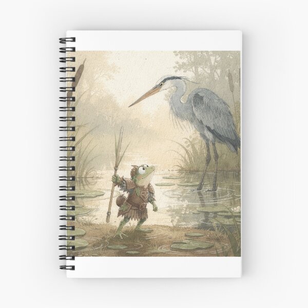 Item preview, Frog Knight Faces the Heron designed and sold by PictorialWhimsy.