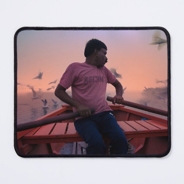 Item preview, Boatman on the Yamuna River, Delhi India designed and sold by Glynn  Lavender.