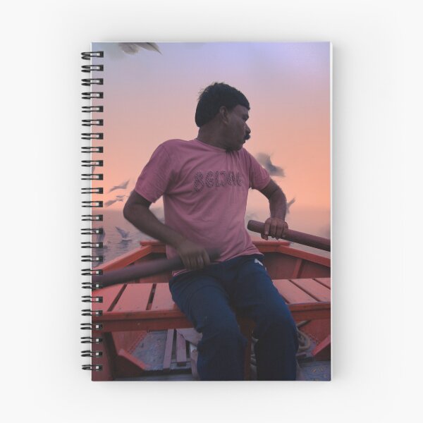 Item preview, Boatman on the Yamuna River, Delhi India designed and sold by Glynn  Lavender.