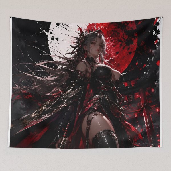 Item preview, Crimson Moon Empress – Dark Fantasy Samurai Warrior designed and sold by Dyan4.