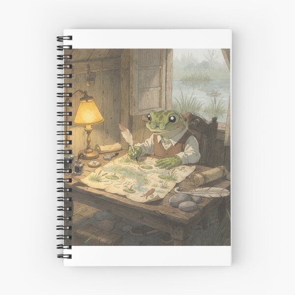Item preview, Frog Cartographer of the Marsh designed and sold by PictorialWhimsy.
