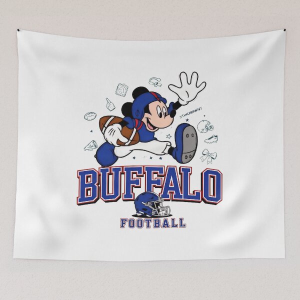 Item preview, Vintage Blue Football Cartoon Sports Fan Artwork designed and sold by ScottPatr89876.