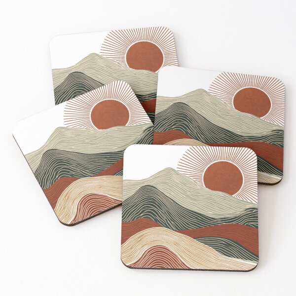 Item preview, Woodcut Mountain Scenery Spring Highlands Art designed and sold by TrendyGalaxy.
