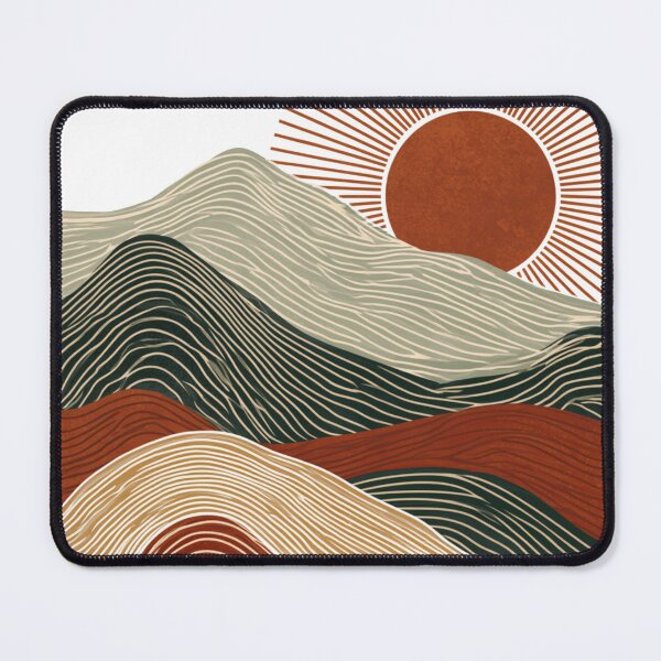 Item preview, Woodcut Mountain Scenery Spring Highlands Art designed and sold by TrendyGalaxy.