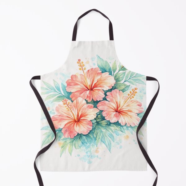 Item preview, Ocean Breeze Hibiscus Bouquet | Watercolor Tropical Floral Art | Botanical Flower Illustration designed and sold by IamNolmo.