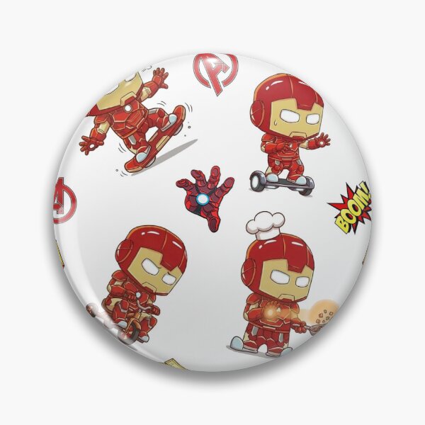 Item preview, Cute Chibi Iron Man Seamless Pattern - Superhero Art designed and sold by MAXIZPRINT.