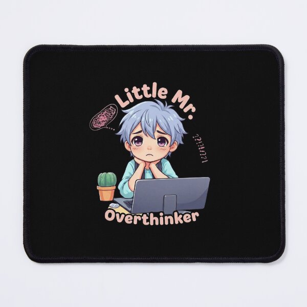 Item preview, Little Mister Overthinker Chibi Sticker - Cute Anime Boy Laptop Deskvibe Aesthetic Merch designed and sold by Seven Spark Studios.