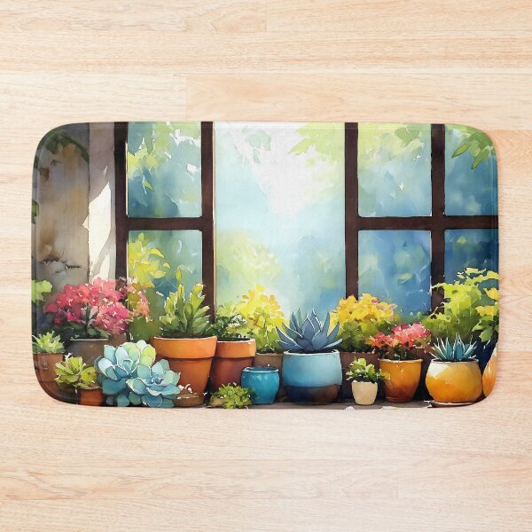 Item preview, Cozy Botanical Window Sill – Vibrant Succulent & Lush Corner (Cottagecore Aesthetic) designed and sold by Whimsical Wayfarer.
