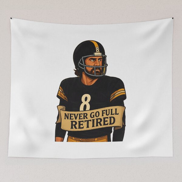 Item preview, Vintage Football Quarterback Never Go Full Retired Design designed and sold by ScottPatr89876.