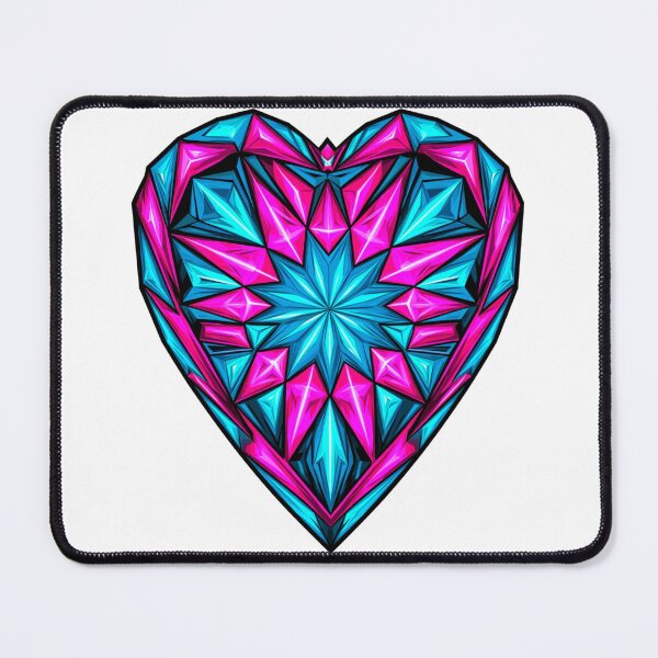 Item preview, Futuristic Geometric Glowing Heart Sacred Geometry designed and sold by TrendyGalaxy.