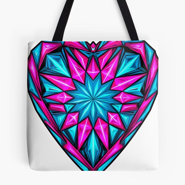 Item preview, Futuristic Geometric Glowing Heart Sacred Geometry designed and sold by TrendyGalaxy.