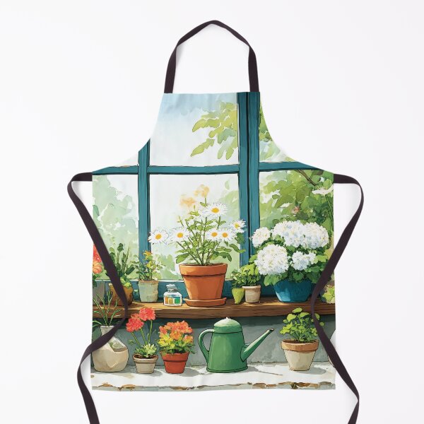 Item preview, Cozy Botanical Window Sill – Sunlit Kitchen Garden Corner (Anime Cottagecore Aesthetic) designed and sold by Whimsical Wayfarer.