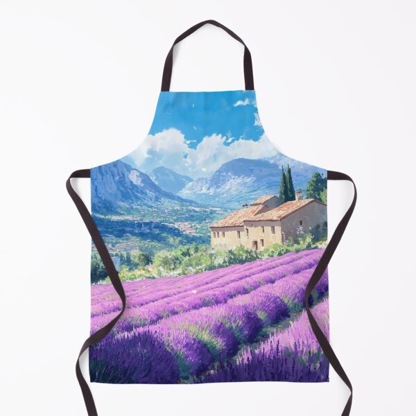 Item preview, Lavender Fields and Countryside House in Provence Hillside designed and sold by Whimsical Wayfarer.